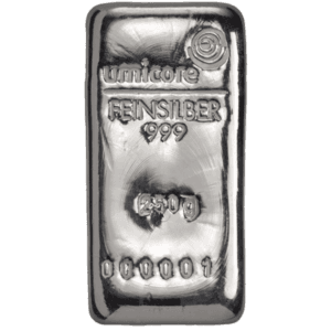 250 Gram Umicore Zilverbaar (LBMA)