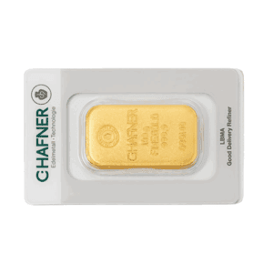 C. Hafner 100 gram goudbaar (casted) (LBMA-gecertificeerd)