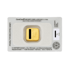 C. Hafner 50 gram goudbaar (casted) (LBMA-gecertificeerd)