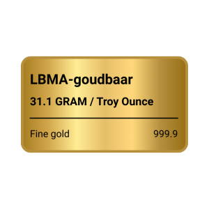 1 Troy Ounce Goudbaar (Diverse merken, LBMA-gecertificeerd)